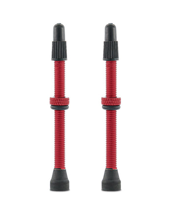 Craftworx 55mm Alloy Tubeless Valve Set Red