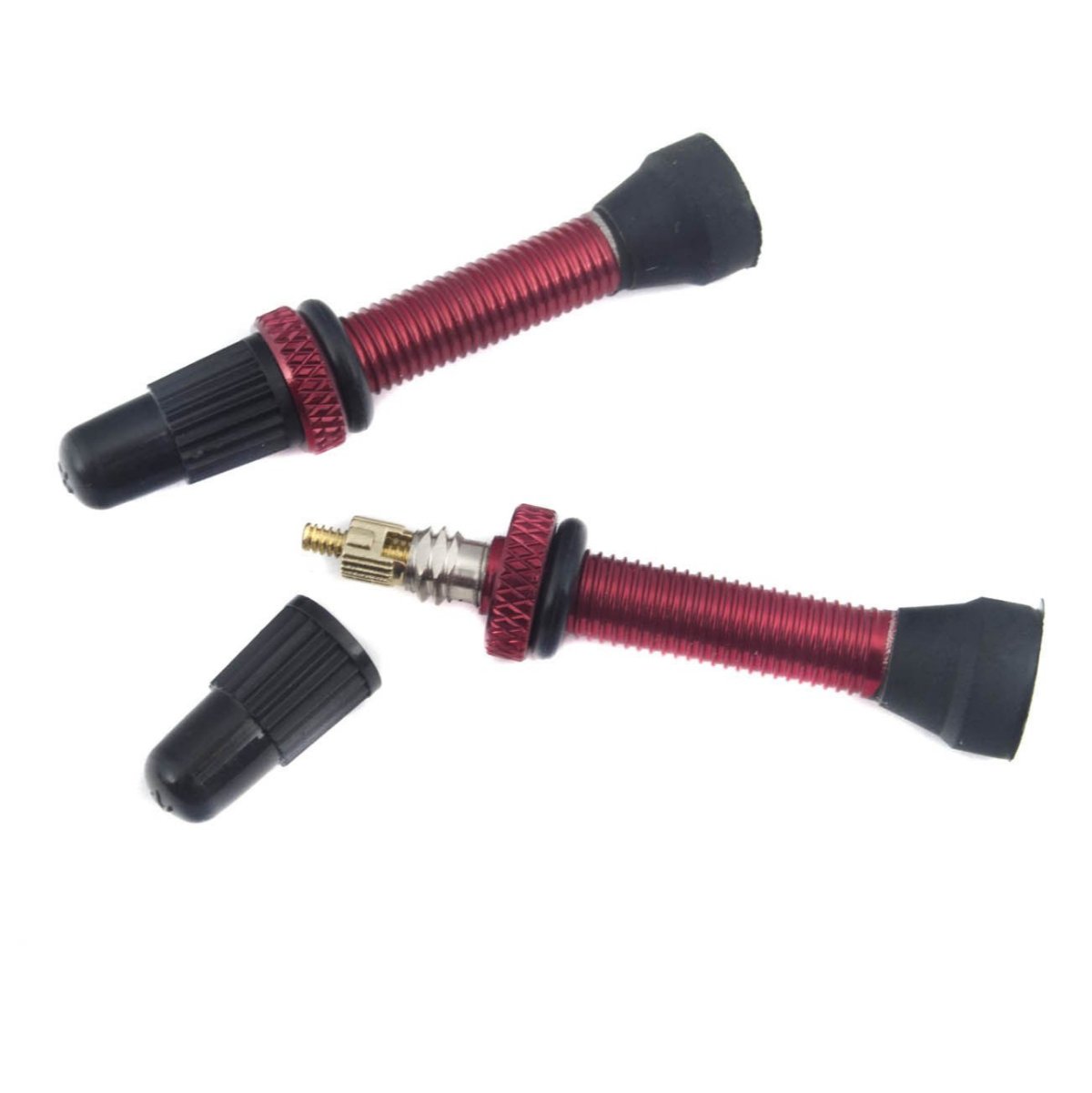 Craftworx 55mm Alloy Tubeless Valves Red